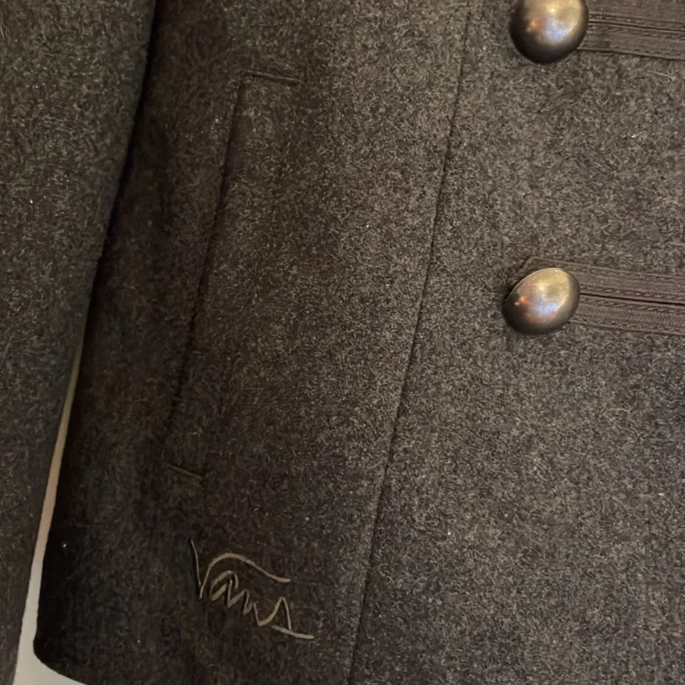 Vans Women's Grey Wool Blend Army Style Jacket, size small‎
